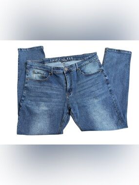 American Rag Jeans Mens 38x30 Medium Wash Straight Leg Stretch Denim Classic Fit